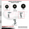 Service Caster 4 Inch Phenolic Caster Set with Roller Bearings 2 Swivel 2 Rigid SCC SCC-20S420-PHR-2-R-2